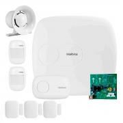 Kit de Alarme com Central Monitorada AMT 4010 RF 5 Sensores, Comunicador Ethernet, Receptor XAR, Sirene