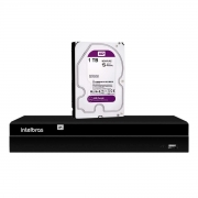 NVR NVD 1408 P 4K Ultra HD Intelbras Gravador de Vídeo Via Rede IP Com Tecnologia PoE + HD 1TB Purple