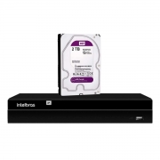NVR NVD 1408 P 4K Ultra HD Intelbras Gravador de Vídeo Via Rede IP Com Tecnologia PoE + HD 2TB Purple
