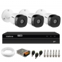 Kit 3 Câmeras Intelbras VHD 1015 B HD 720p Bullet com Lente 3,6mm Visão Noturna 15m Resistente à Chuva IP67 + DVR Intelbras MHDX 1204 4 Canais
