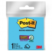 Bloco de Notas Super Adesivas Post-it® Azul 76 mm x 76 mm - 45 folhas 22668