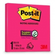 Bloco de Notas Super Adesivas Post-it® Rosa 76 mm x 76 mm - 45 folhas 22665