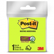 Bloco de Notas Super Adesivas Post-it® Verde 76 mm x 76 mm - 45 folhas 22669