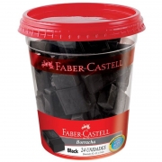 Borracha Faber-Castell Com Capa Max Black Preta 24 Un. 04287