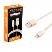 Cabo Micro USB Premium 1,5 Metros Dourado Mic15G Geoanv 24221