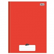 Caderno Brochura Capa Dura Universitário Vermelho 116777 24274