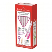 Caneta Esferográfica Faber-Castell Trilux Colors 12 Unidades Rosa 032/Rs 28028