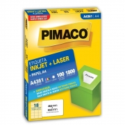 Etiqueta Pimaco Inkjet + Laser - A4361 02182