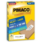 Etiqueta Pimaco Inkjet + Laser - A4363 00437