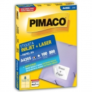 Etiqueta Pimaco Inkjet + Laser - A4365 00362