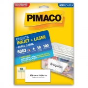 Etiqueta Pimaco Laser 100 Unidades 50.8X101.6mm 6083 00107
