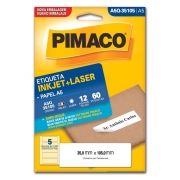 Etiqueta Pimaco Laser 60 Unidades 35X105mm A5Q 35105 02196