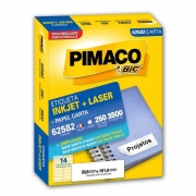 Etiqueta Pimaco Laser Com 3500 Unidades 33.9X101.6mm 62582 01276
