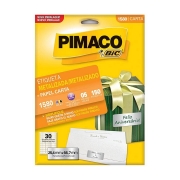 Etiqueta Pimaco Metalizada Carta 25,4X66,7mm 5 Un. 1580 18510