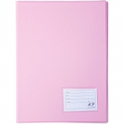 Pasta Catálogo Rosa 335X245 com 20 Envelopes Plástico 0,12Cm PP. 132 ACP 15050