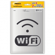 Placa de Sinalização Adesivo Pimaco 14X19cm Internet Wi-Fi 15717