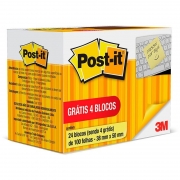 Blocos de Notas Adesivas Post-it® Amarelo - 24 blocos de 38 mm x 50 mm - 100 folhas cada 24662
