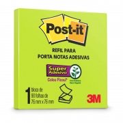 Bloco de Notas Super Adesivas Post-it® Refil Verde Limão 76 mm x 76 mm - 90 folhas 20515