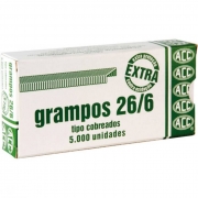 Grampo 26/6 Aço Cobreado Extra Com 5000 Un. ACC 01893