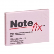Bloco Adesivo Notefix Rosa - 76mm x 102mm - 100 folhas 04839