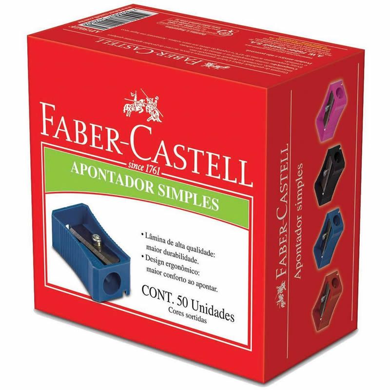 Apontador Simples Faber-Castell Caixa Com 50 Unidades AP/50ZF 04223