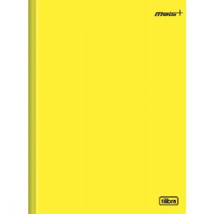 Caderno Mais Capa Dura Amarelo Costurado Brochura 96 Folhas Tilibra 14617