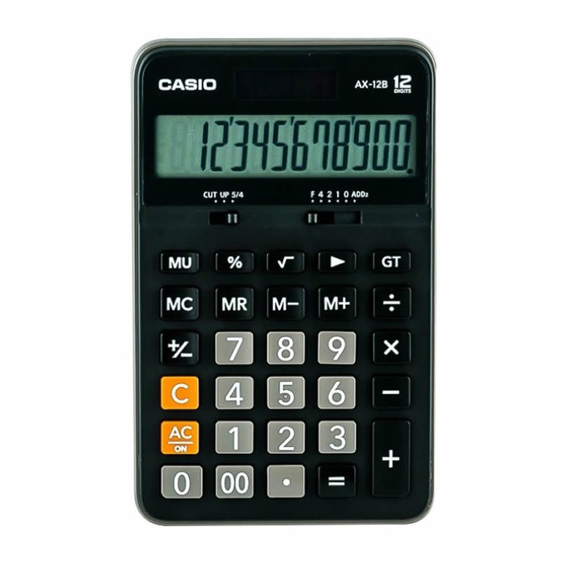 Calculadora Casio de Mesa AX-12B-W 12 Dígitos Preta 28219