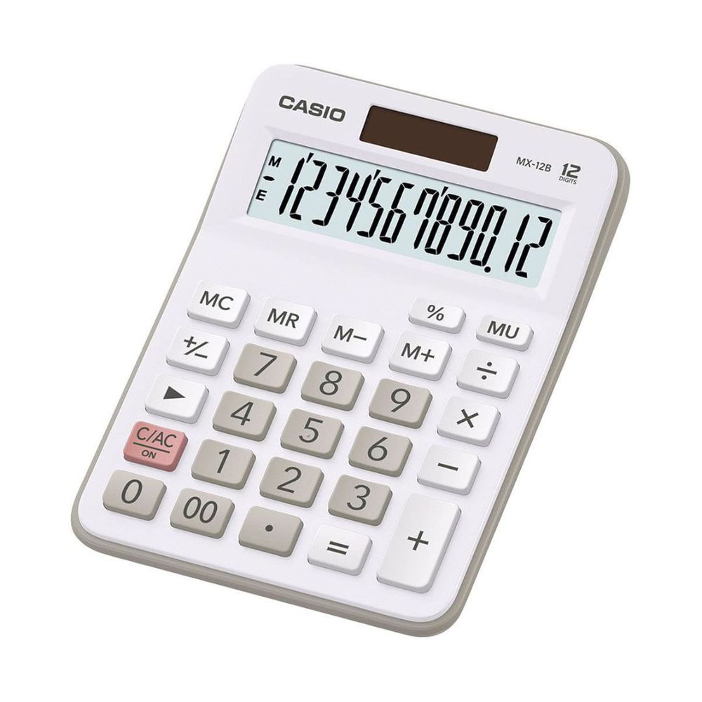 Calculadora Casio de Mesa Pequena 12 Dígitos Branca MX-12B 21726