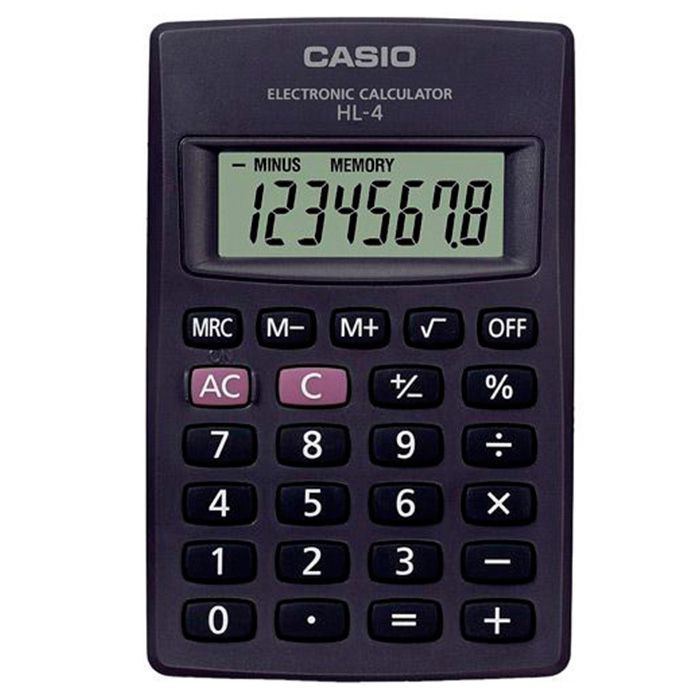 Calculadora de Bolso 8 Dígitos Preta HL-4A Casio 21719