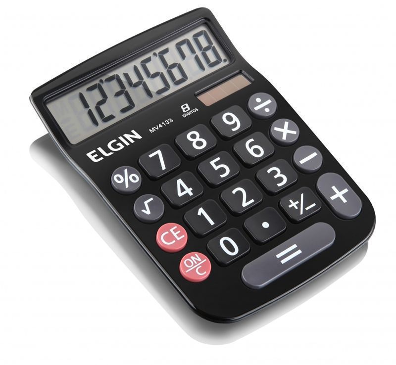 Calculadora de Mesa 8 Dígitos Preta MV-4133 Elgin 23877