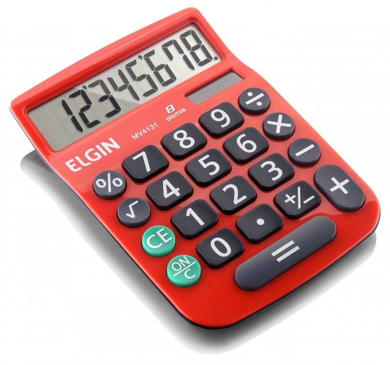Calculadora de Mesa 8 Dígitos Vermelha MV-4131 Elgin 23875