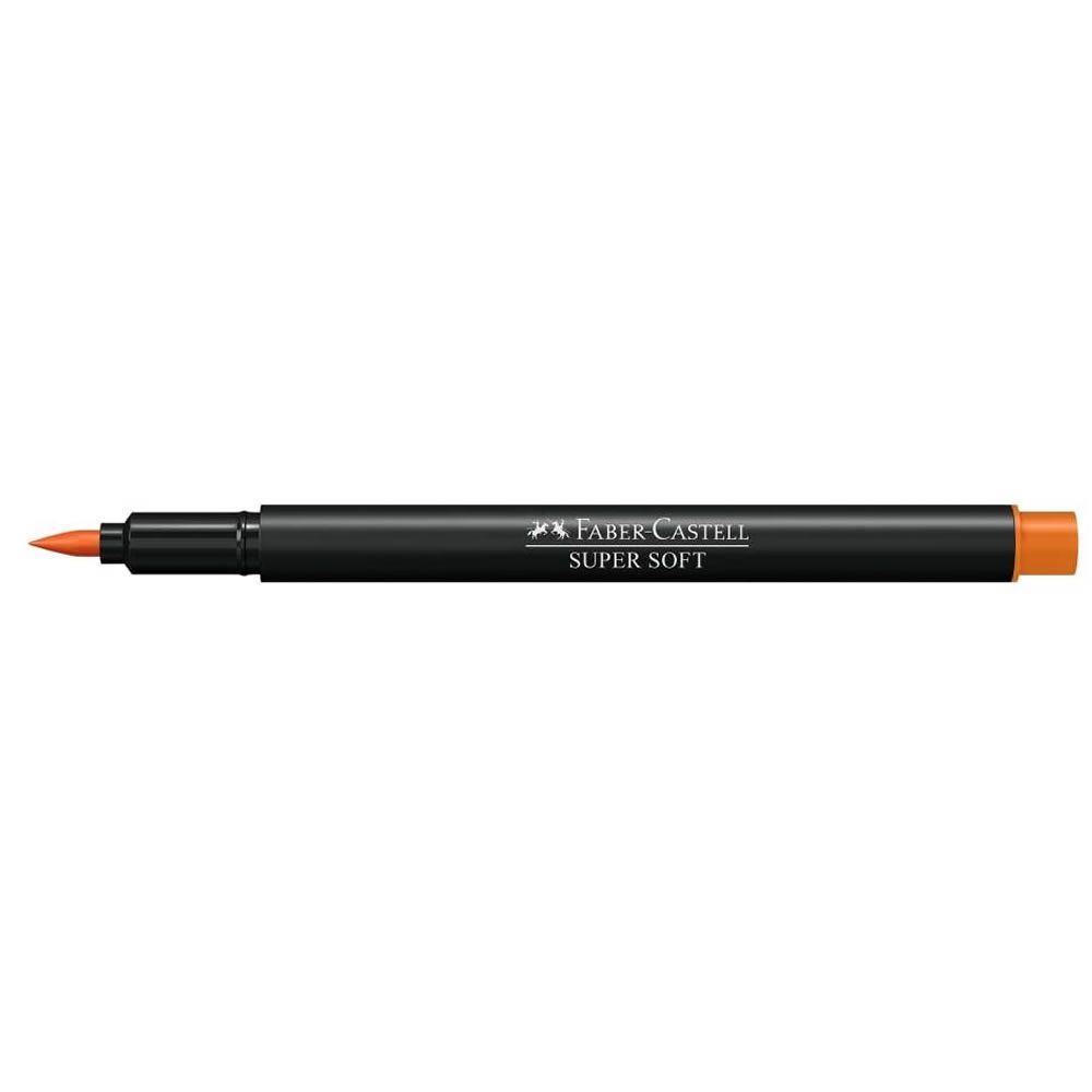 Caneta Pen Brush Faber-Castell Supersoft Laranja Hsoft/La 28204