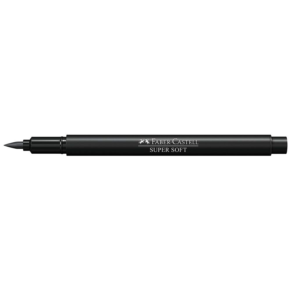Caneta Pen Brush Faber-Castell Supersoft Preta Hsoft/Pt 28202