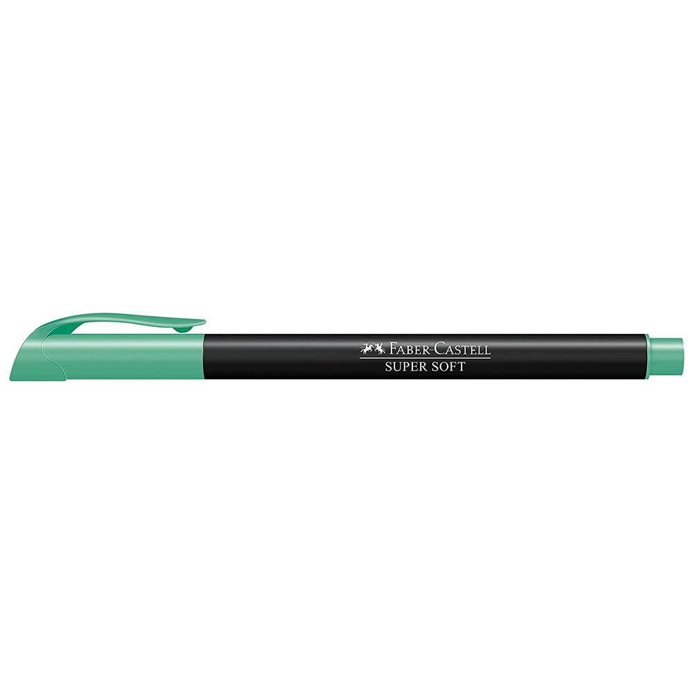Caneta Pen Brush Faber-Castell Supersoft Verde Água Hsoft/Va 28207