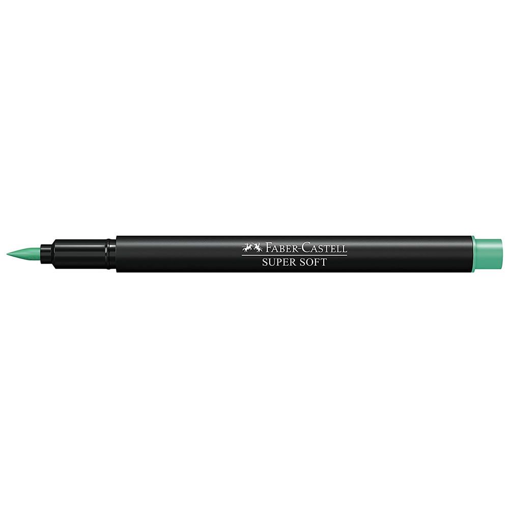Caneta Pen Brush Faber-Castell Supersoft Verde Água Hsoft/Va 28207