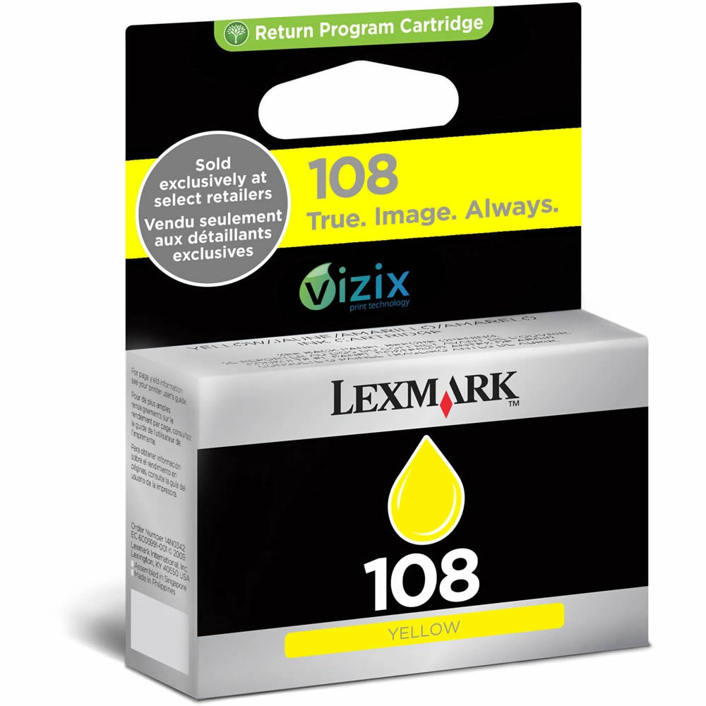 Cartucho de Tinta Lexmark 108 14N0342 Amarelo 14743