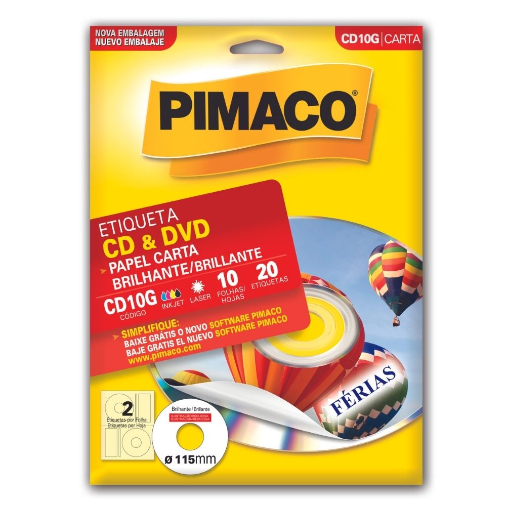Etiqueta Pimaco CDPPly - CD10B 07472