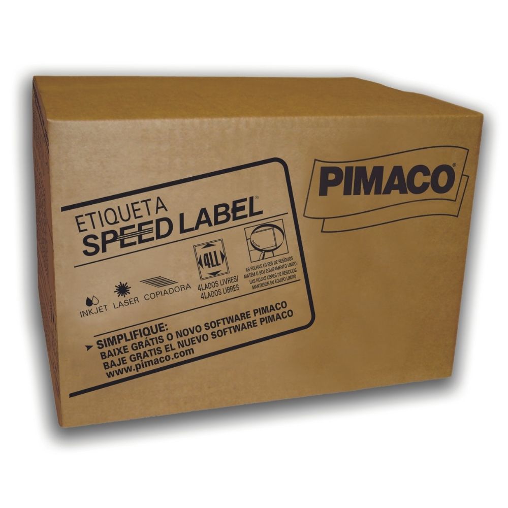 Etiqueta Pimaco Speed Label Carta 84,67X101,6 1.000 Folhas Com 6.000 Unidades Sl61084 13120