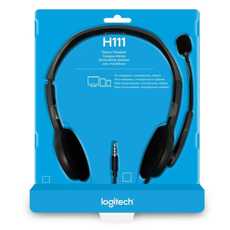 Fone Headset Logitech Com Microfone H111 24951