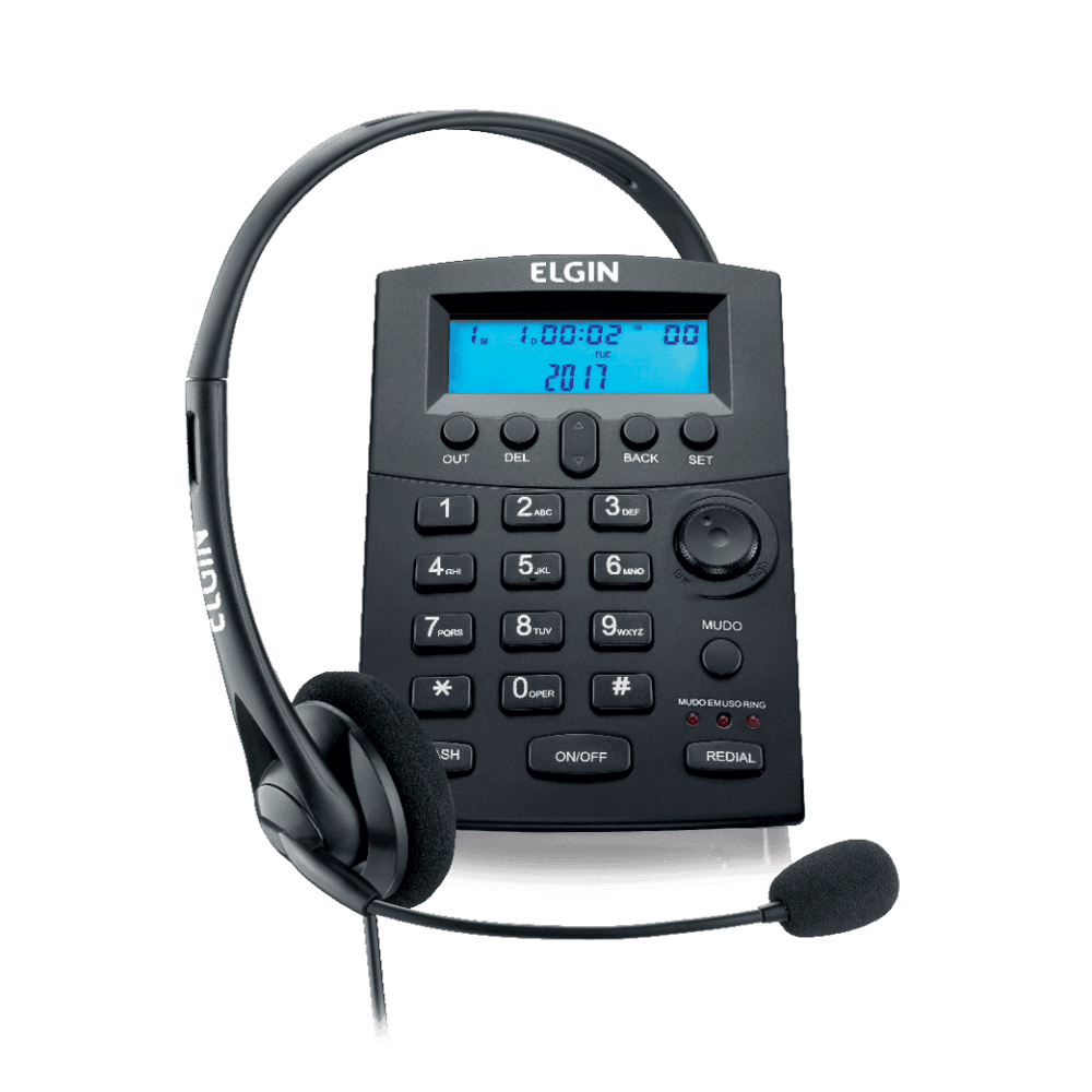 Telefone Elgin Headset Com Identificador de Chamadas Preto HST8000 24487