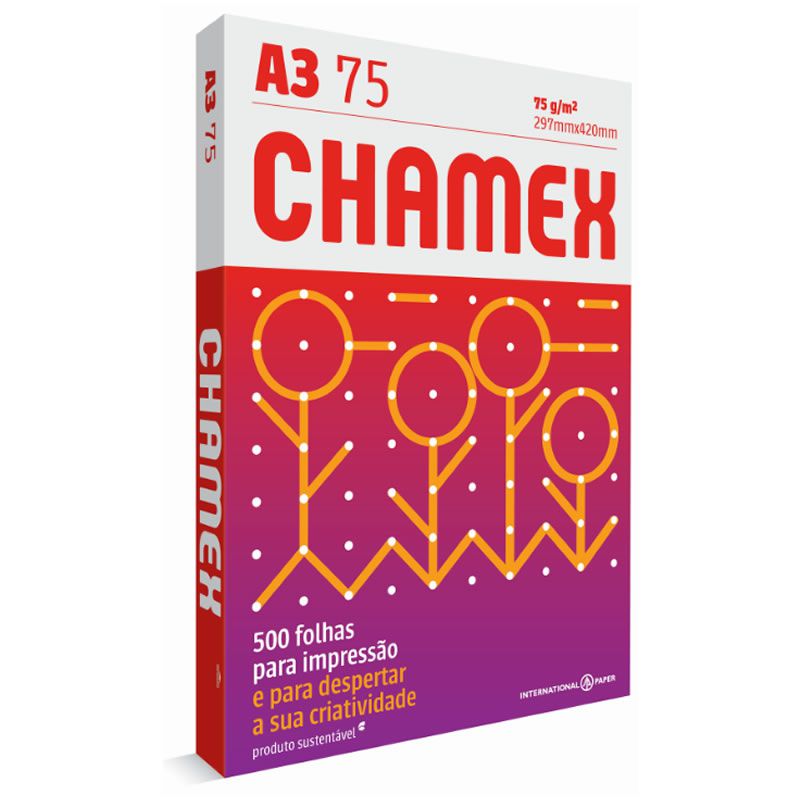 Papel A3 Chamex 75g Com 500 Folhas 15636