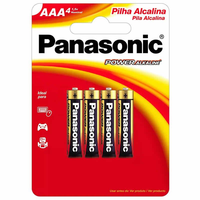Pilha Panasonic Alcalina Palito AAA 4 Unidades 10415