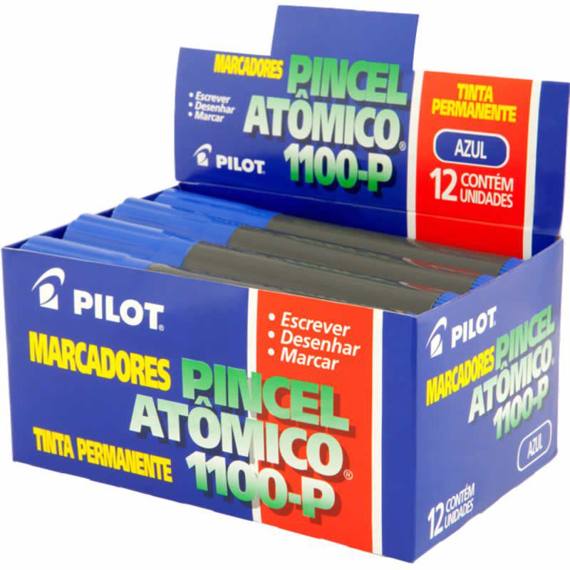 Pincel Atômico Azul 1100-P Caixa Com 12 Unidades Pilot 05977