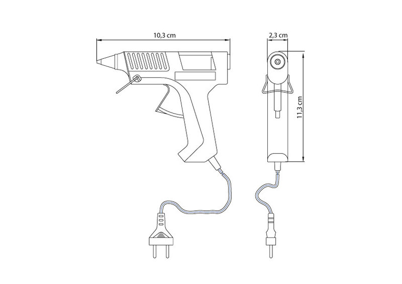 Pistola Elétrica para Cola Quente 10-12 W Tramontina com Corpo Injetado 43755510 31225
