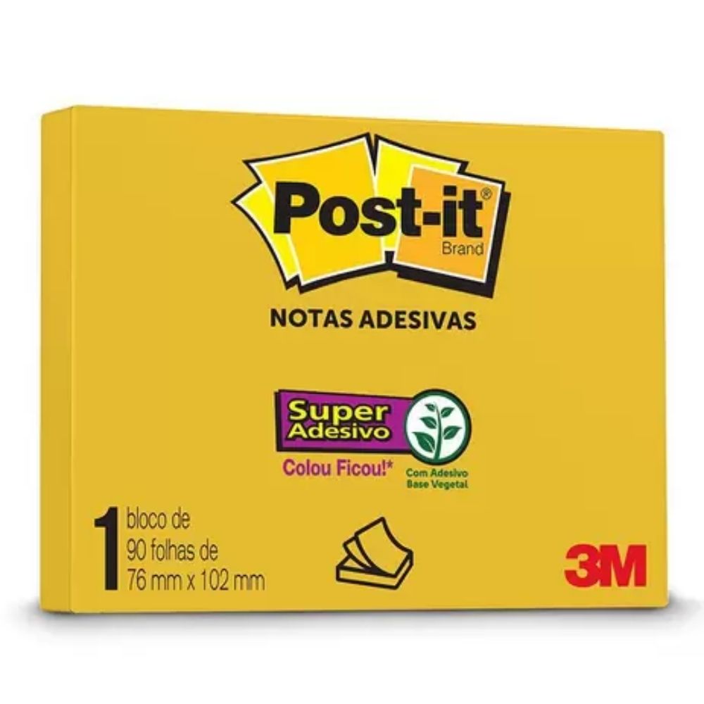 Post-It 76mmx76mm Amarelo Sol 90 Folhas Hb004650253 3M 32311