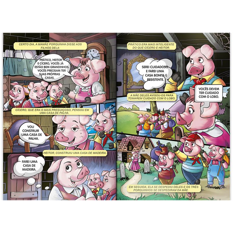 Revista em Quadrinhos Clássicos Todo Livro Tres Porquinhos 1151274 28102
