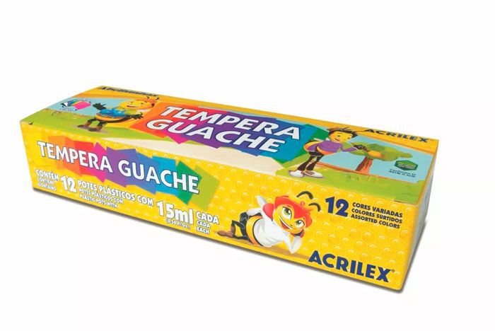 Tinta Guache Acrilex 15Ml 12 Cores 02012 22420