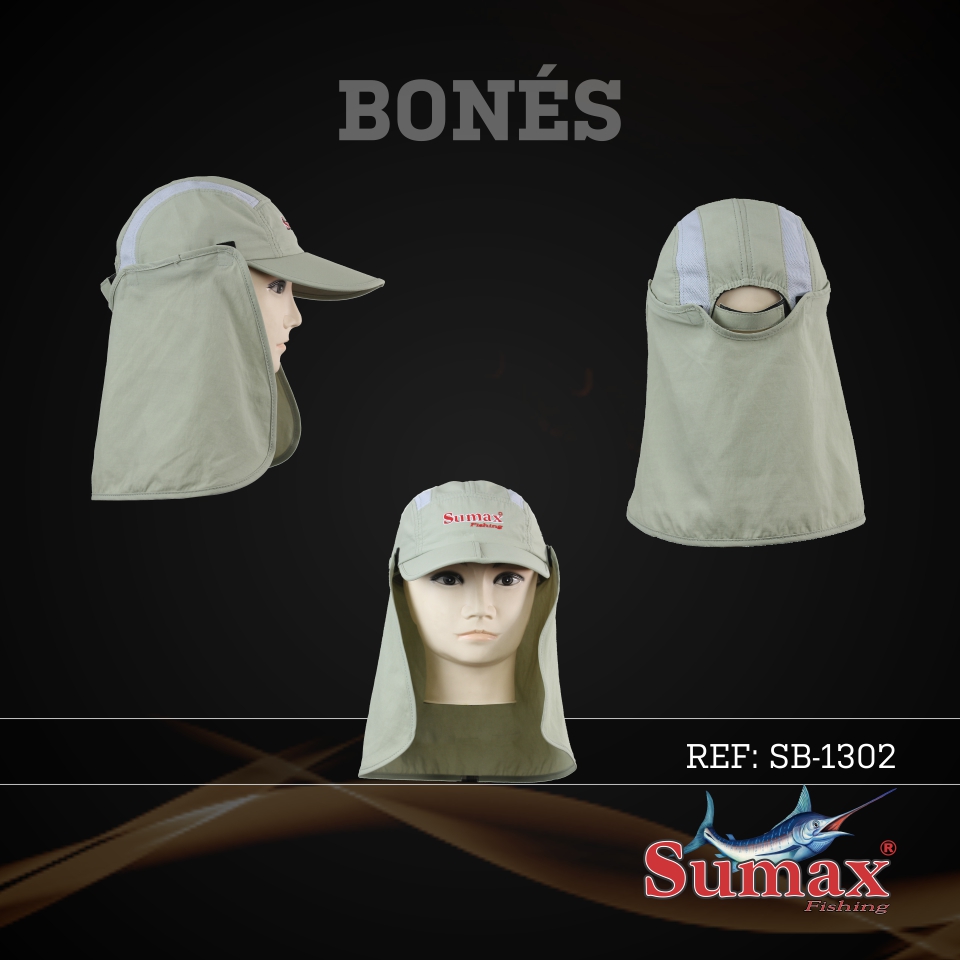 Boné Sumax com proteção UV e protetor de nuca e orelha(removíveis) - SB-1302