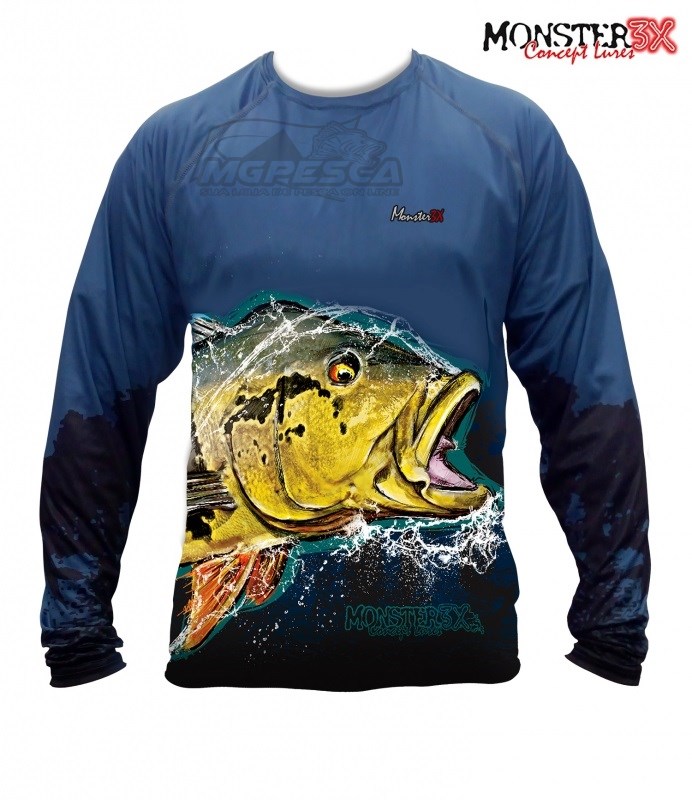 Camisa Monster 3X - New Fish Collection - Tucunaré Açu