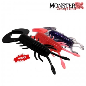 Isca Artificial Monster 3X Soft Bass Bullet Crab 8cm - Cartela com 8 unidades